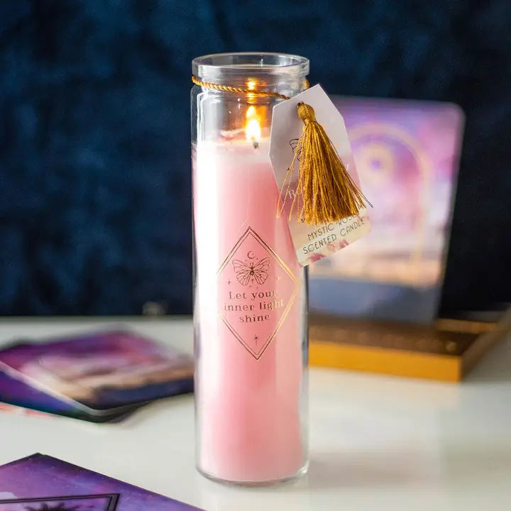 Tube Candles with Crystals