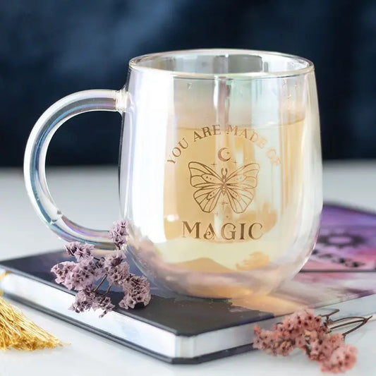 You are made of magic double walled glass mug
